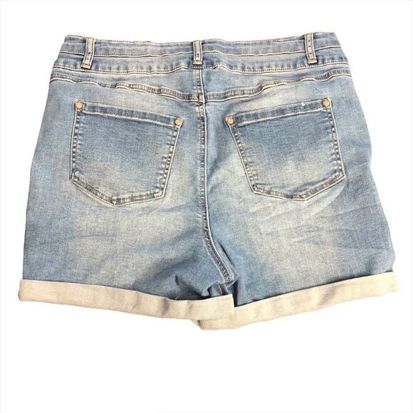 Addition Elle Love & Legend Embroidered Denim Jean shorts Size 12 - Picture 5 of 7